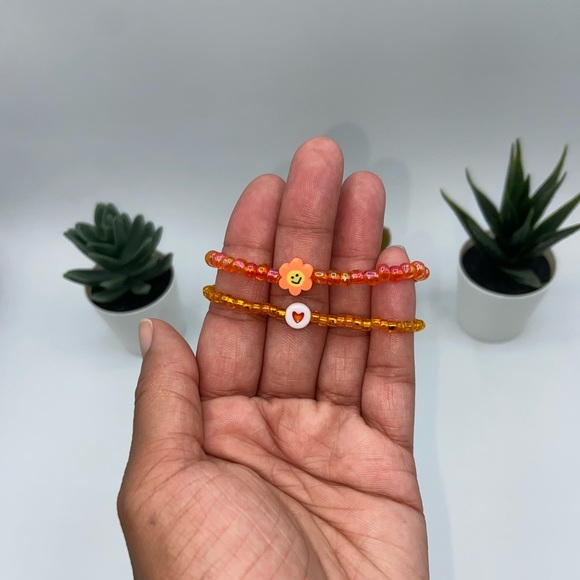 Handmade Trendy Y2K Inspired Glass Seed Bead Bracelet Set - Picture 3 of 8